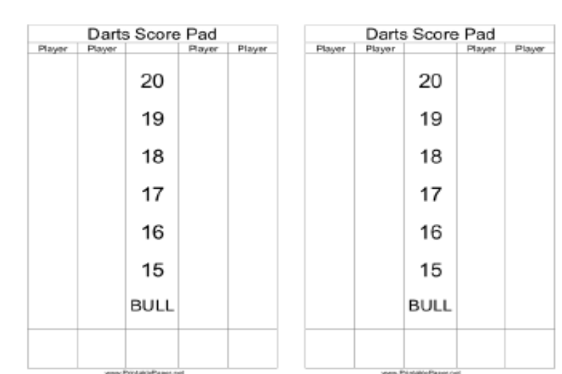 darts cricket score sheet free download